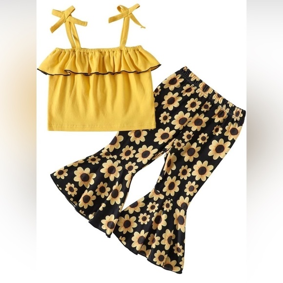 Other - NWOT. Toddler Baby Girl Pant Set Clothes. Floral. 6